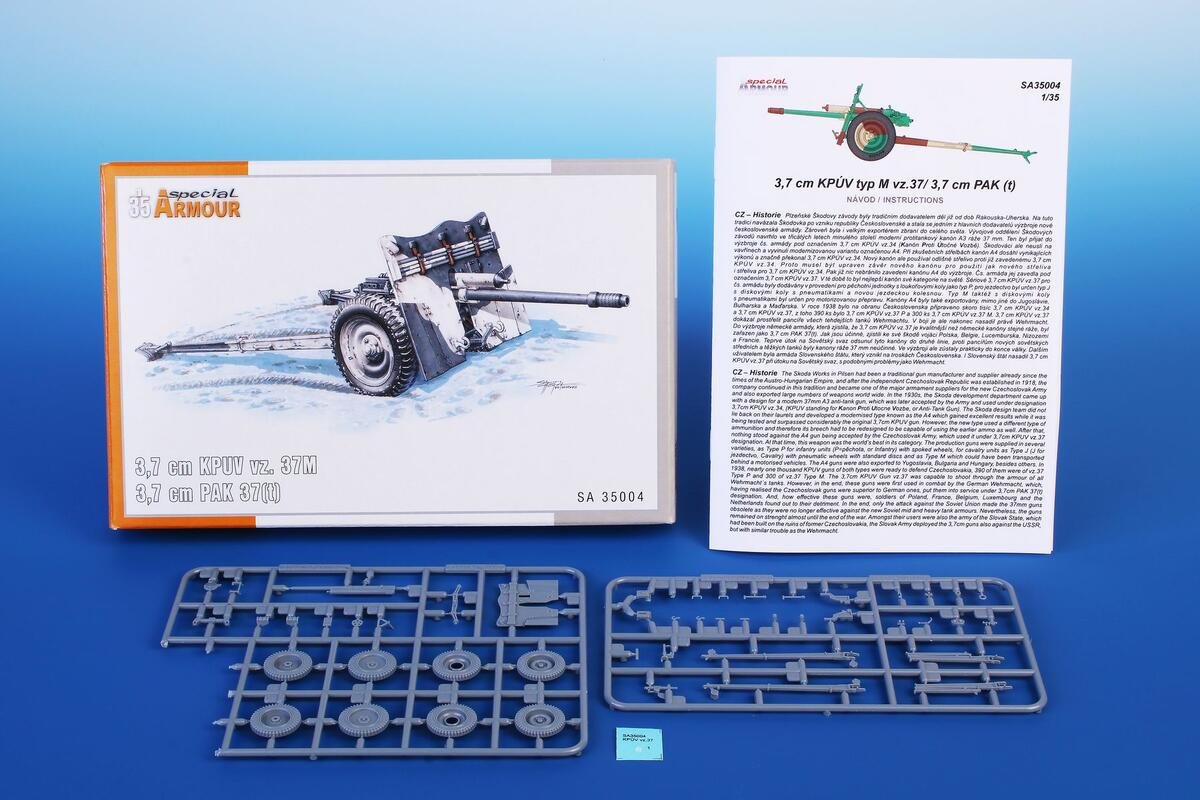 Special Armour 35004 3,7 cm KPUV vz.37M / 3,7 cm PaK M 37(t) 1/35 – imagen 2