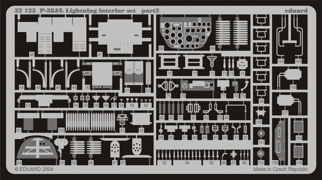Eduard 32125 P-38L interior 1/32 TRUMPETER – image 2