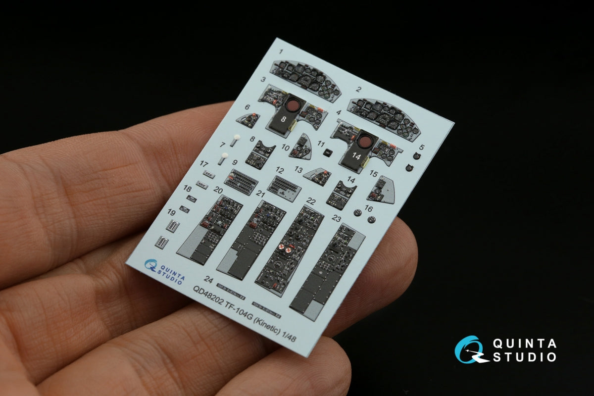 Quinta Studio QD48202 TF-104G 3D-Printed coloured Interior on decal paper (Kinetic) 1/48 – Bild 5
