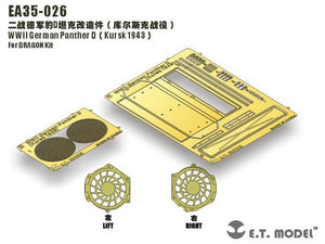 E.T. Model EA35-026 WWII German Panther D（Kursk 1943）For DRAGON Kit 1/35 – immagine 7