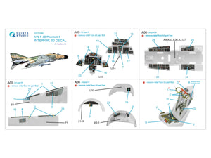 Quinta Studio QD72091 F-4D 3D-Printed &amp;amp; coloured Interior on decal paper (Fine Molds) 1/72 – imagen 2
