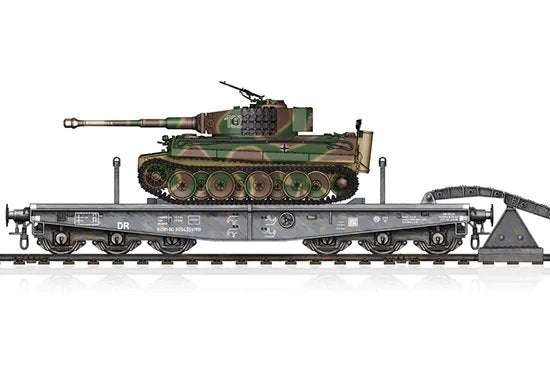 Hobby Boss 82934 Schwere Plattformwagen Type SSyms 80 & Pz.Kpfw.VI Ausf.E Tiger I (Mid production) 1/72