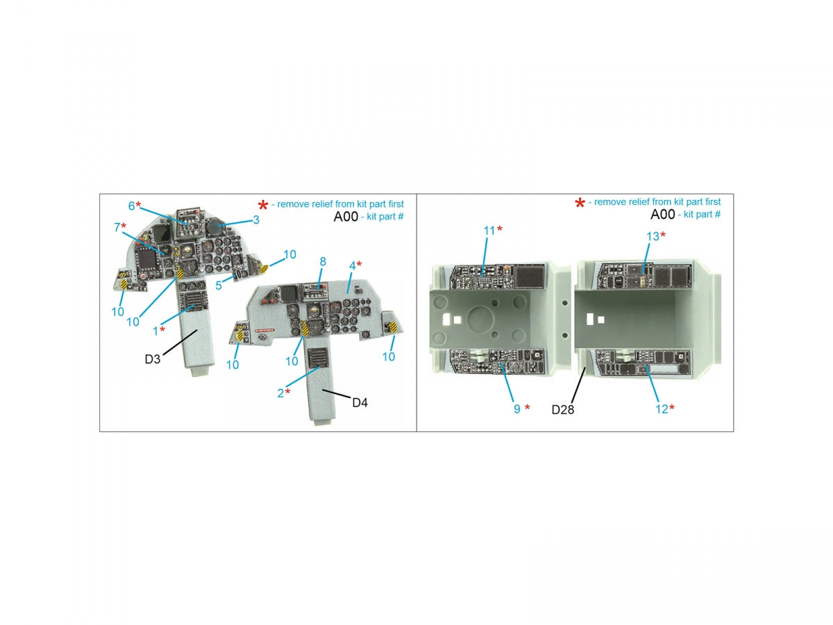 Quinta Studio QDS-48415 F-15D 3D-Printed colored Interior on decal paper (Academy) (Small version) 1/48 – image 2