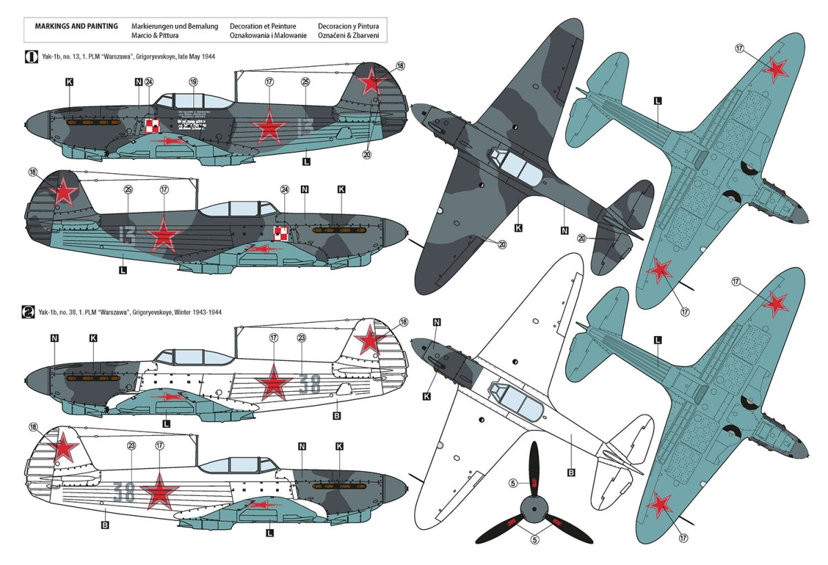 Hobby 2000 48033 Yak-1b 1. PLM Warszawa 1944-45 ( ACADEMY + CARTOGRAF + MASKI ) 1/48 – imagen 2