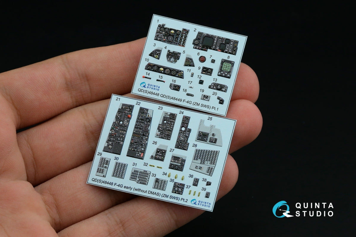Quinta Studio QDS-48448 F-4G early 3D-Printed &amp;amp; coloured Interior on decal paper (Zoukei Mura SWS) (Small version) 1/48 – imagen 3