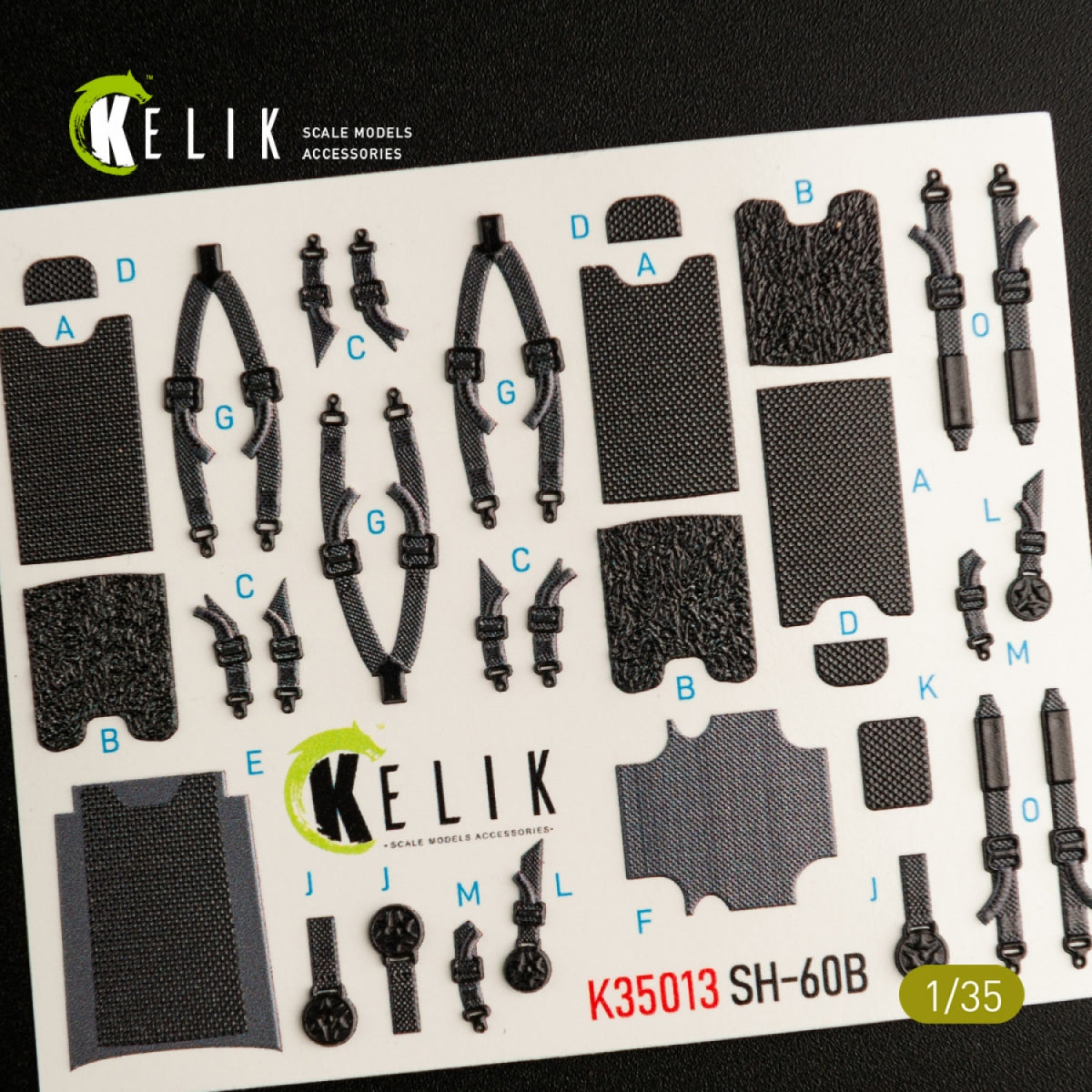 KELIK K35013 SH-60B INTERIOR 3D DECALS FOR KITTY HAWK KIT 1/35 – image 4