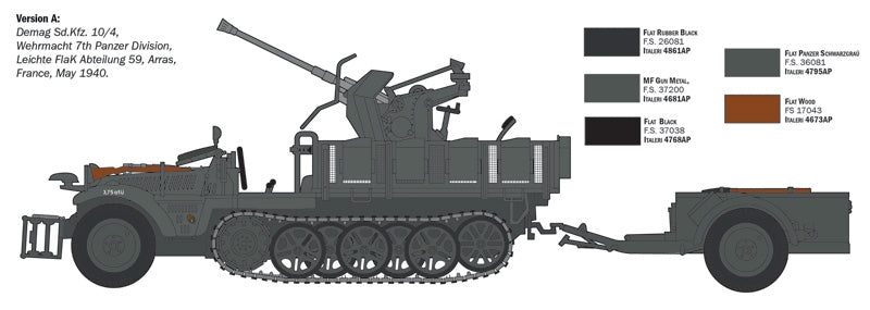 Italeri 6395 SD.KFZ.10/4 with FLAK 30 and crew 1/35 – Bild 6