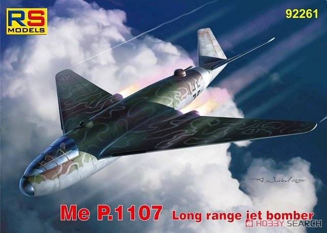 RS Models 92261 Me P.1107 Bombardier à réaction à longue portée 1/72 
