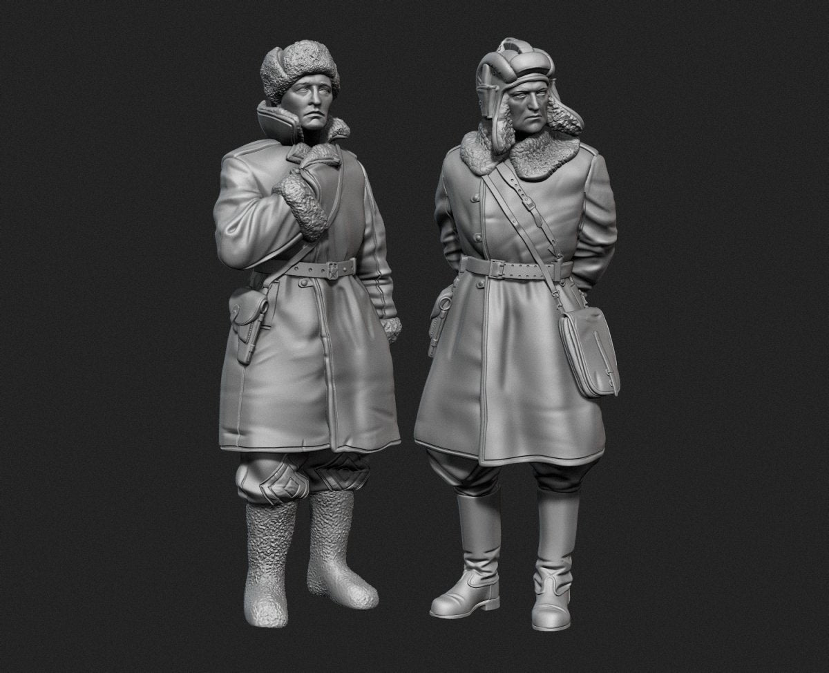 Panzer Art FI35-130 Soviet tank officers in sheepskin coat set 1/35 – imagen 3