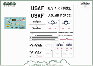 ModelMaker Decals MD48225 USAF F-16C Viper Demo 2024 50 Years of F-16 MASKS SETMD48225 USAF F-16C Viper Demo 2024 50 Years of F-16 MASKS SET 1/48 – image 2