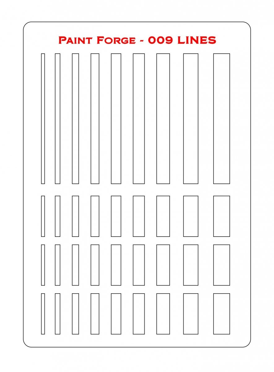 Paint Forge PFST009L STENCIL - LINES – immagine 2