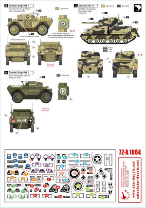 Star Decals 72-A1064 ANZAC # 1 New Zealand and Australian tanks and AFVs in Africa and Middle East WW2. 1/72 – image 2