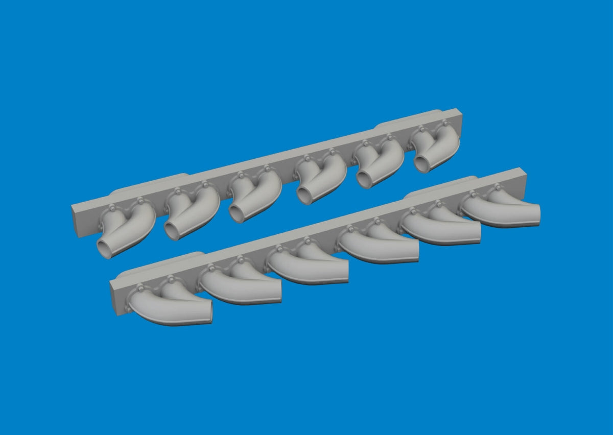 Eduard 6481050 P-39 exhaust stacks rounded PRINT ARMA HOBBY 1/48 – imagen 2