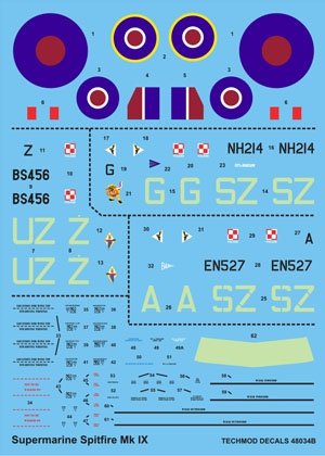 Techmod 48034 - Supermarine Spitfire Mk.IX 1/48