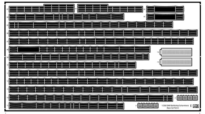 MK1 Design MD-20025 DKM Battleship SCHARNHORST VALUE PACK for Trumpeter 1/200 – immagine 7