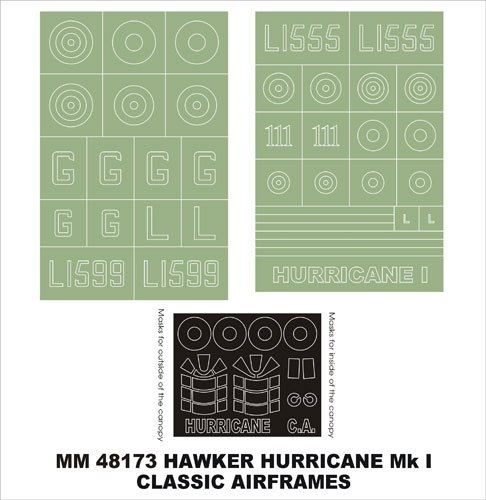 Montex MM48173 Hawker Hurricane Mk I CLASSIQUE CELLULE D&amp;#39;AVION