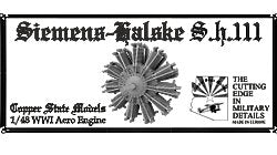 Copper State Models E48-015 Siemens-Halske SH.III 160 hp 1/48
