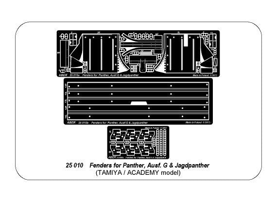 Aber 25010 Fenders for Panther G/Jagdpanther 1/25 – imagen 17