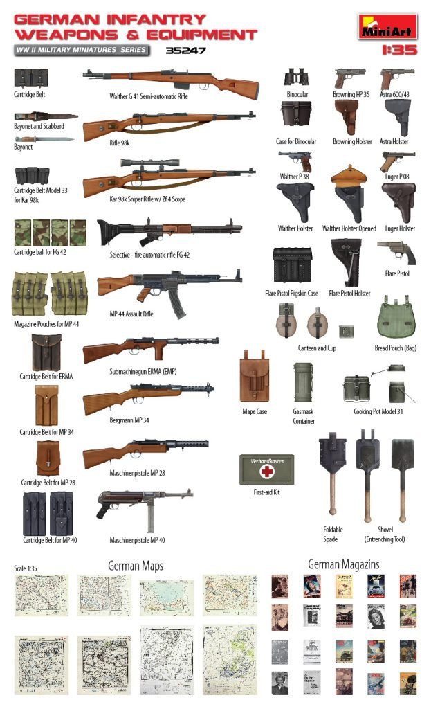MiniArt 35247 GERMAN INFANTRY WEAPONS &amp;amp; EQUIPMENT 1/35 – imagen 2