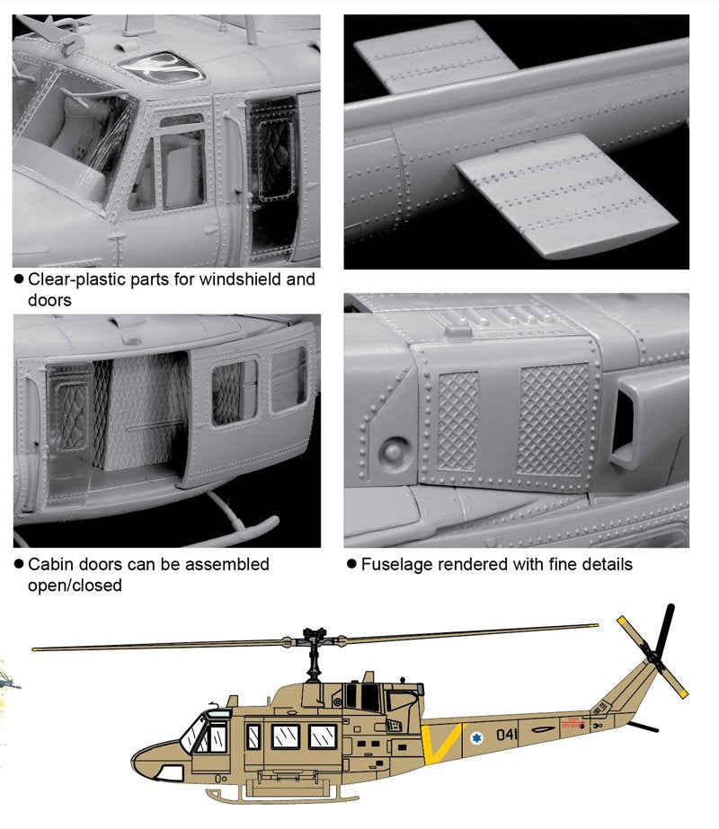 Dragon 3543 Modern AFV Series Israeli Anafa Helicopter w/Paratroopers 1/35 – zdjęcie 3