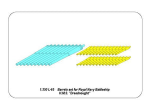 Aber 350L-65 Set of Barrels for HMS Dreadnought battleship: 12&amp;#39;&amp;#39; Mk.X BLx 10pcs., 12cwt QF Mk I x 26pcs. (1/350) – image 6