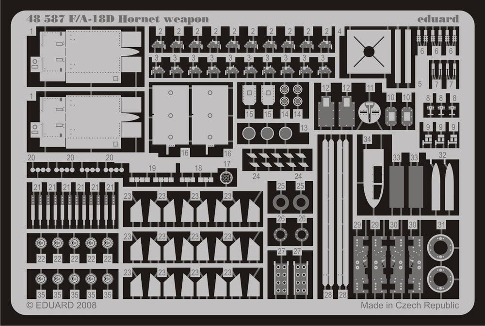 Eduard 48587 F/ A-18D weapon 1/48 (HOBBY BOSS)