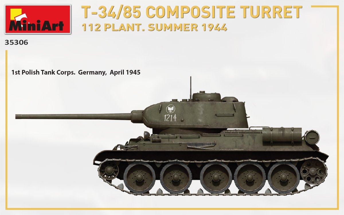 MiniArt 35306 T-34/85 COMPOSITE TURRET. 112 PLANT. SUMMER 1944 1/35 – zdjęcie 5