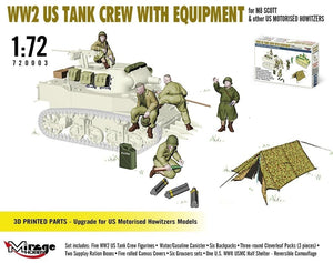 Mirage Hobby 720003 Équipage de char américain de la Seconde Guerre mondiale avec équipement pour M8 Scott et autres obusiers motorisés américains 1/72