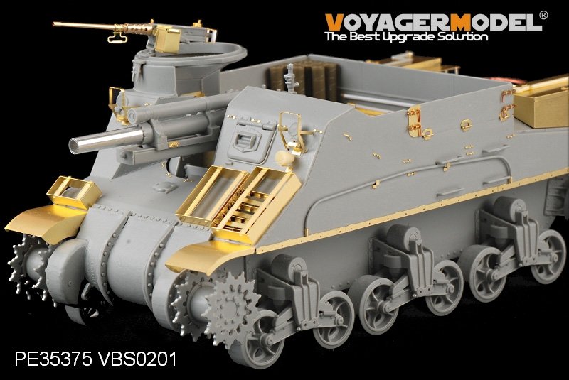 Voyager Model PE35375 WWII U.S. M7 Priest Mid Production w/Ammunition case/telephone set for DRAGON 6637 1/35 – imagen 8