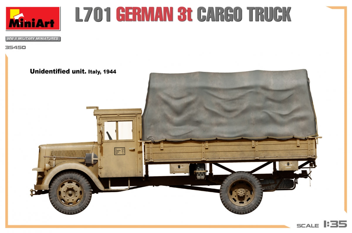 Miniart 35450 L701 GERMAN 3T CARGO TRUCK 1/35 – imagen 13