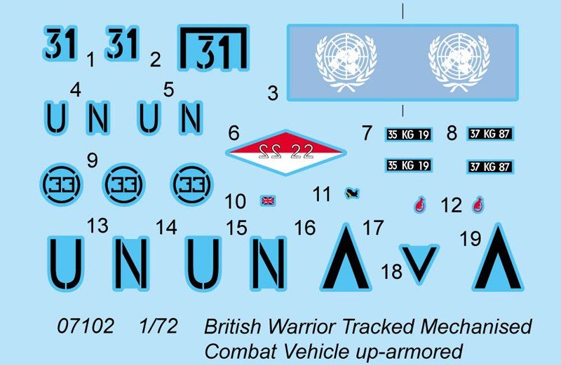 Trumpeter 07102 British Warrior Tracked Mechanised Combat Vehicle up-armored 1/72 – immagine 4