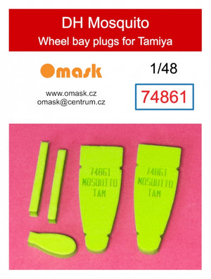 Omask 74861 DH Mosquito wheel bay plugs (for Tamiya) 1/48