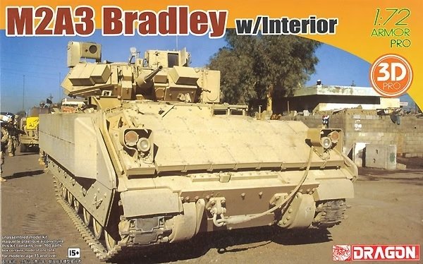 Dragon 7610 M2A3 Bradley avec intérieur et pièces imprimées en 3D, échelle 1/72