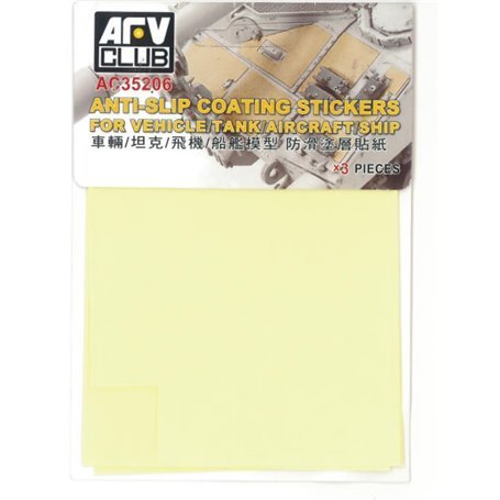 AFV Club AC35206 Autocollants de revêtement antidérapant pour véhicules/chars/avions/navires à l'échelle 1/35