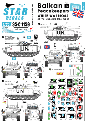 Star Decals 35-C1159 Balkan Peacekeepers # 8. White Warriors 1/35