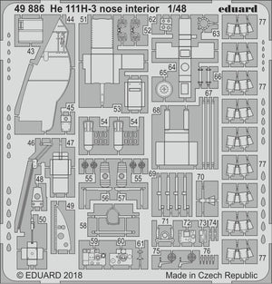 Eduard 49886 He 111H-3 nose interior ICM 1/48