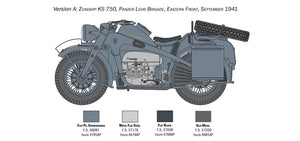 Italeri 7406 ZUNDAPP KS 750 with Sidecar 1/9 – immagine 5