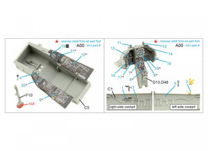 Quinta Studio QDS-48388 F-16A MLU 3D-Printed &amp;amp; coloured Interior on decal paper (Kinetic) (Small version) 1/48 – imagen 2