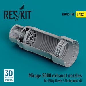 RESKIT RSU32-0156 Mirage 2000 exhaust nozzle for Kitty Hawk / Zimimodel kit (3D Printed) 1/32 – imagen 2