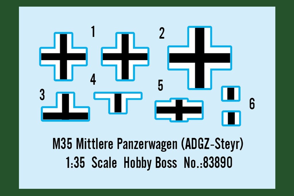 Hobby Boss 83890 M35 Mittlere Panzerwagen (ADGZ-Steyr) 1/35 – immagine 3