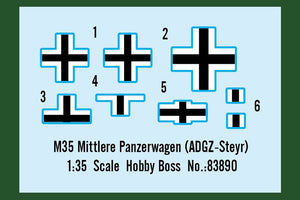 Hobby Boss 83890 M35 Mittlere Panzerwagen (ADGZ-Steyr) 1/35 – immagine 3