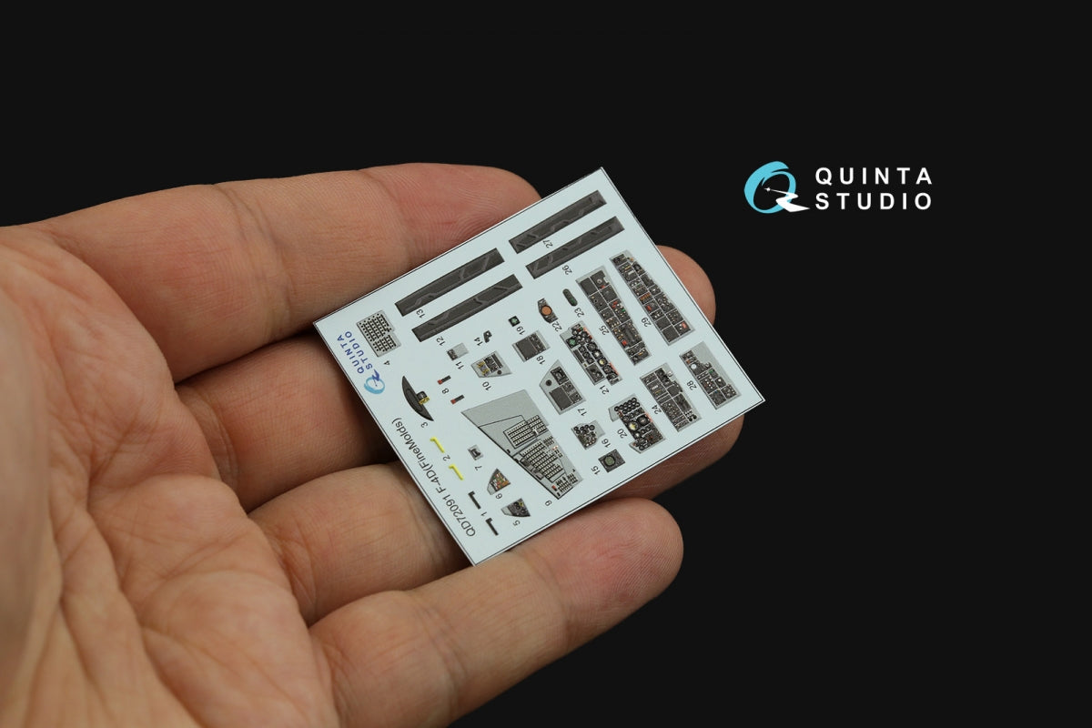 Quinta Studio QD72091 F-4D 3D-Printed &amp;amp; coloured Interior on decal paper (Fine Molds) 1/72 – imagen 8