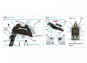 Quinta Studio QD24002 Hawker Typhoon (Car Door) 3D-Printed &amp;amp; coloured Interior on decal paper (Airfix) 1/24 – immagine 12