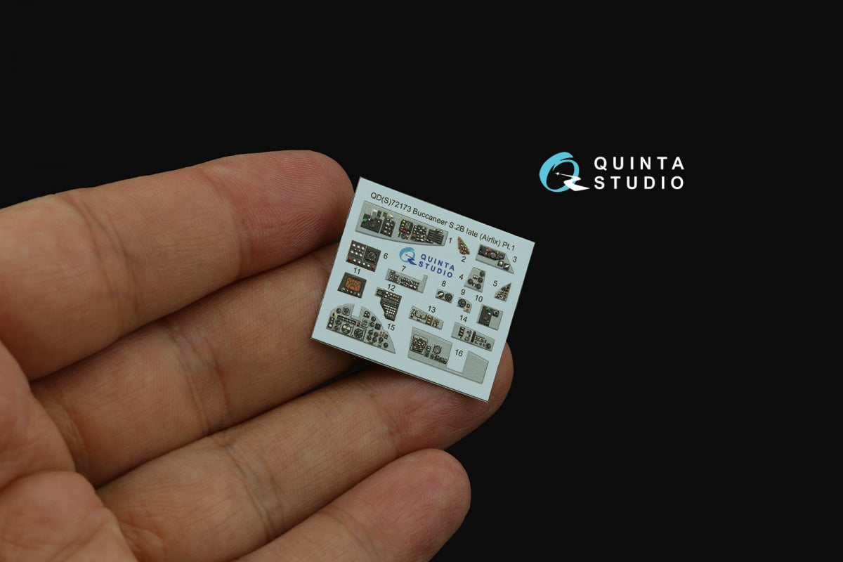 Quinta Studio QDS-72173 Blackburn Buccanneer S.2B Late 3D-Printed &amp;amp; coloured Interior on decal paper (Airfix) (small version) 1/72 – imagen 6