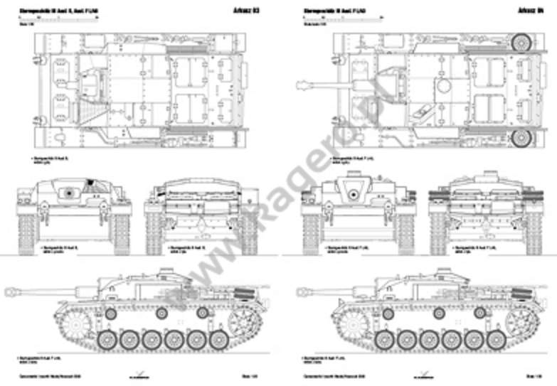 Kagero 7097 Sturmgeschütz III A, B, F, F L43, F/8, G EN/PL – immagine 3