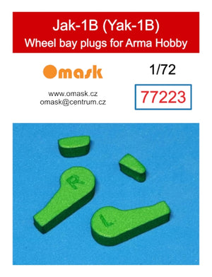 Omask 77223 Jak-1B (Yak-1B) wheel bay plugs (for Arma Hobby) 1/72