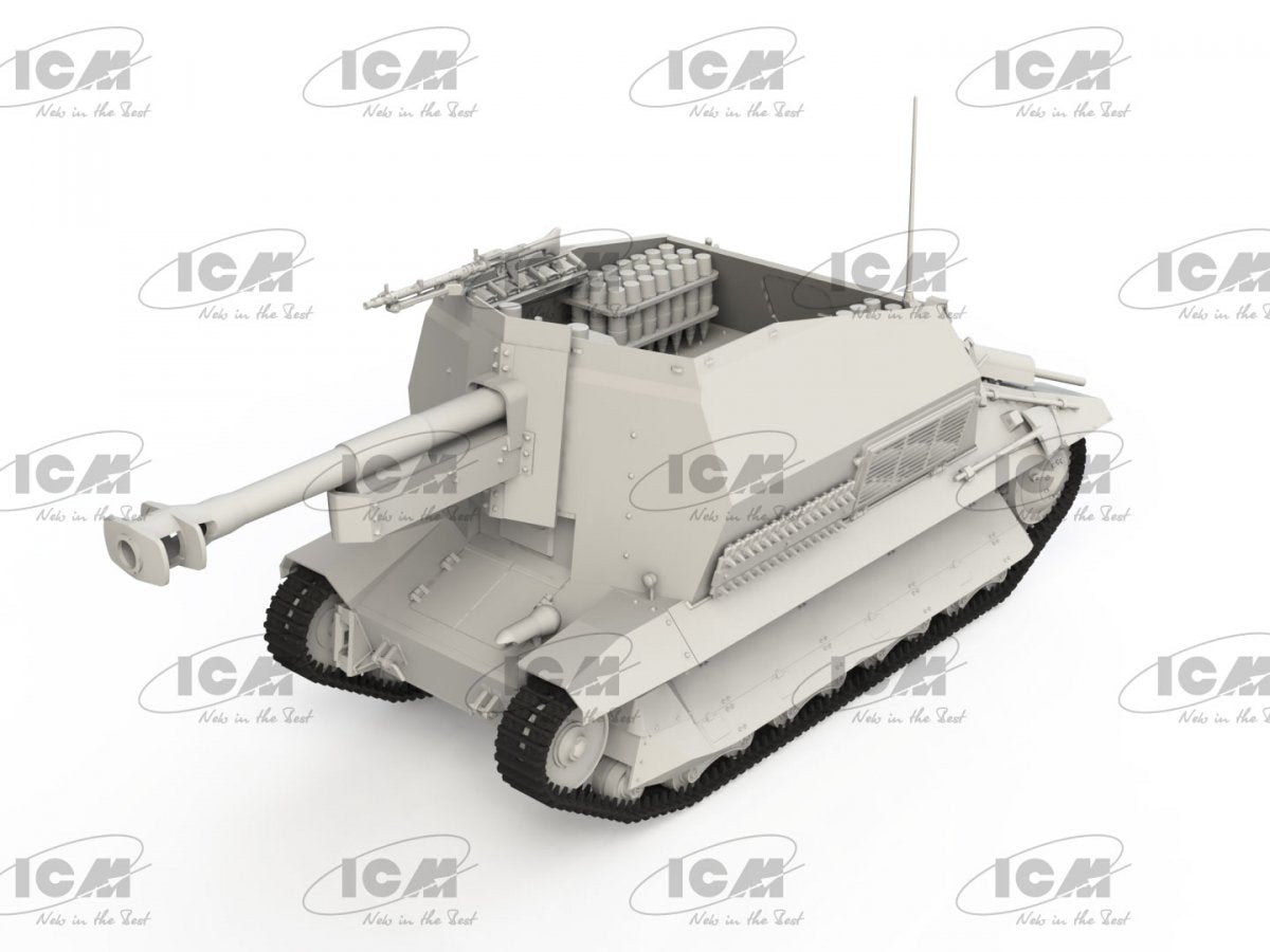ICM 35340 10.5cm leFH 16(Sf) auf Geschutzwagen FCM36 (f) 1/35 – immagine 4