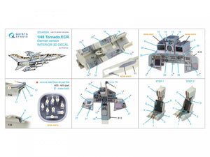 Quinta Studio QD+48204 Tornado ECR German 3D-Printed &amp;amp; coloured Interior on decal paper (Revell) (with 3D-printed resin parts) 1/48 – imagen 2