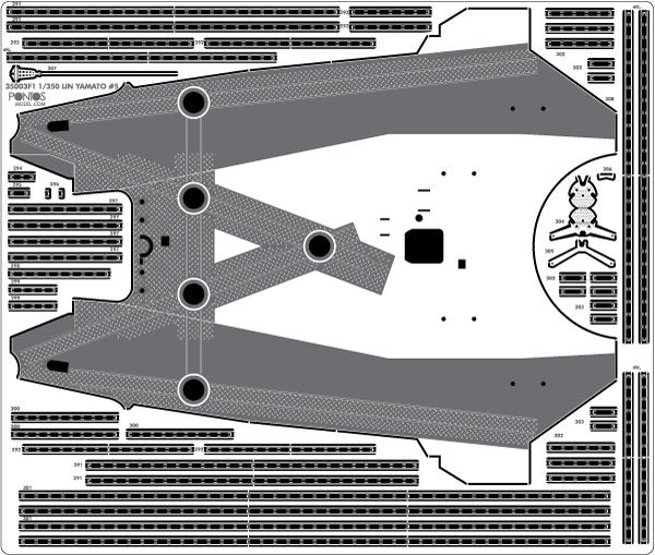 Pontos 35003F1 Kit de détails pour le Yamato IJN (1/350) – image 6