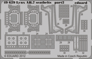 Eduard 49629 Lynx AH.7 seatbelts 1/48 (Airfix) – zdjęcie 2